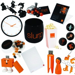 Orange merchandise flat